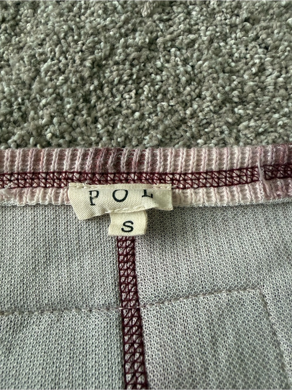 POL Patchwork in Burgundy and Cream - Picture 2 of 3